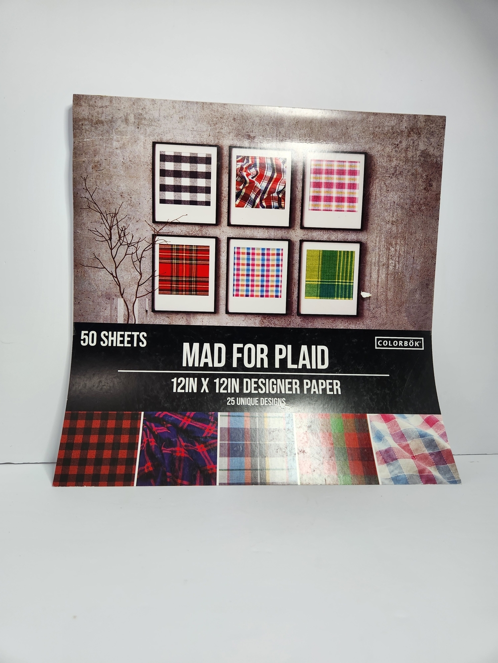 Mad for Plaid 12in x 12in Designer Paper - Red, Green, Black, White